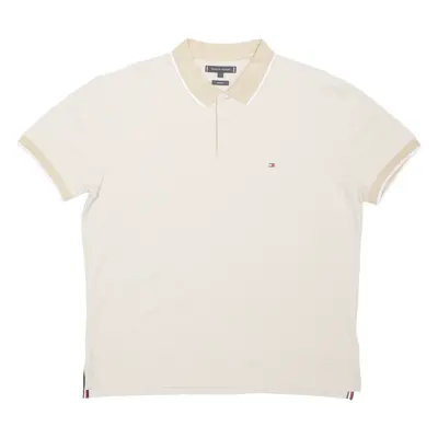 TOMMY HILFIGER Mens Polo Shirt Beige L