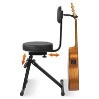 STRICH SGT-30 Guitar Stool – Adjustable Height, Backrest, Seat Cushion & Guitar Hanger for Acoustic/Electric/Bass & Drummer...