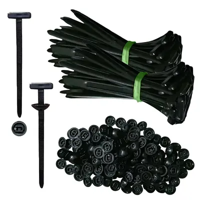 100Counts Nylon Universal Cable Tie Buckle, Zip Ties Heavy Duty with Pin & Button Design, Car Daily Repair, Applicable Toengi...
