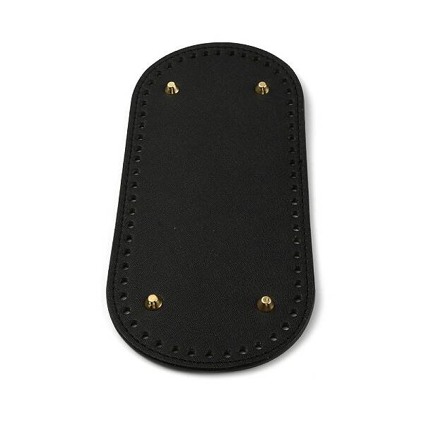 Oval PU Leather Knitting Crochet Bags Nail Bottom Shaper Pad