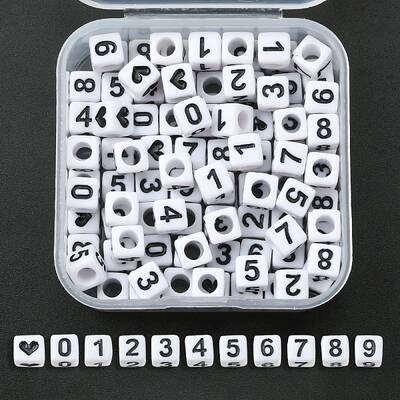 Opaque White Acrylic Beads