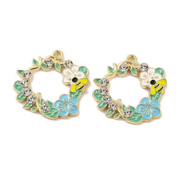 Rack Plating Alloy Enamel Pendants