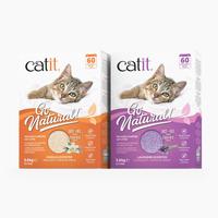 Catit Go Natural! Pea Husk Clumping Cat Litter | Lightweight, Dust Free, Easy Cleaning & Scooping, Flushable Kitty Litter wit...