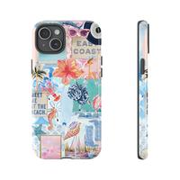 Summer Beach Vibe Phone Case Retro Design, Collage Aesthetic Phone Cover for iPhone 16 Pro Max, Samsung, Pixel junk promax
