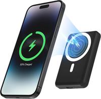 Magnetic Wireless Power Bank, 5000mAh Magnetic Power Bank With Type-C Cable Fast Charging Lighting Input Wireless Portable Ch...