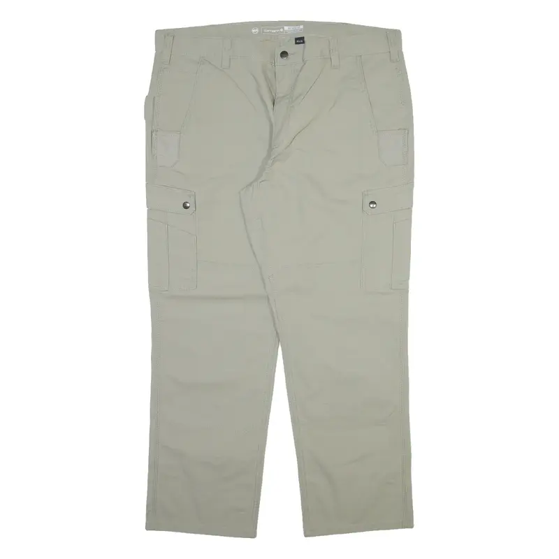 CARHARTT Carpenter Workwear Mens Trousers Grey Relaxed Straight W40 L30