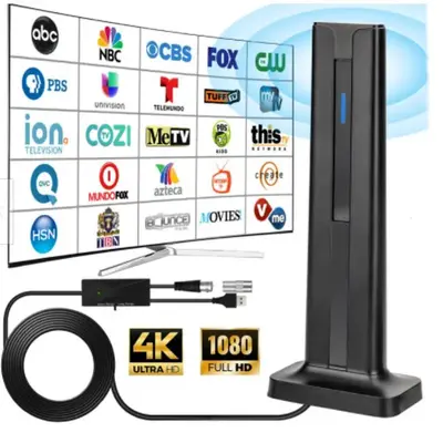 TV Antenna Digital HD Antenna 1080P 4K Ultra HD Indoor Long Range High-Quality Signal for Home Entertainment Full HD NBC ABC ...