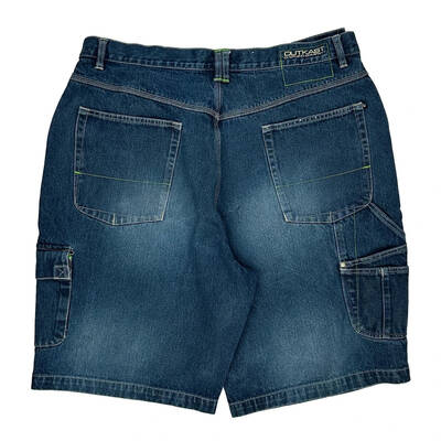 Outkast Cargo Denim Shorts - 40W 11L Dark Wash Cotton | Size: 40″ waist
