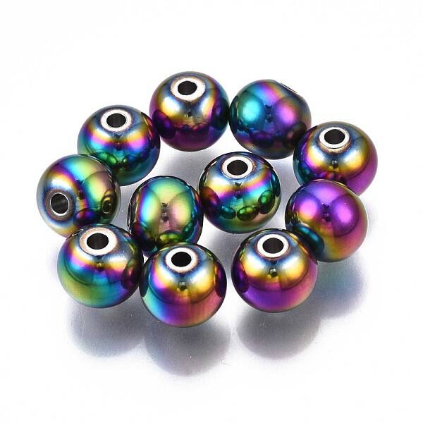 Rack Plating Rainbow Color 304 Stainless Steel Beads