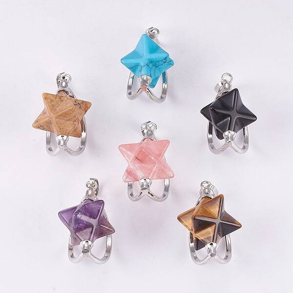 Natural & Synthetic Mixed Stone Pendants