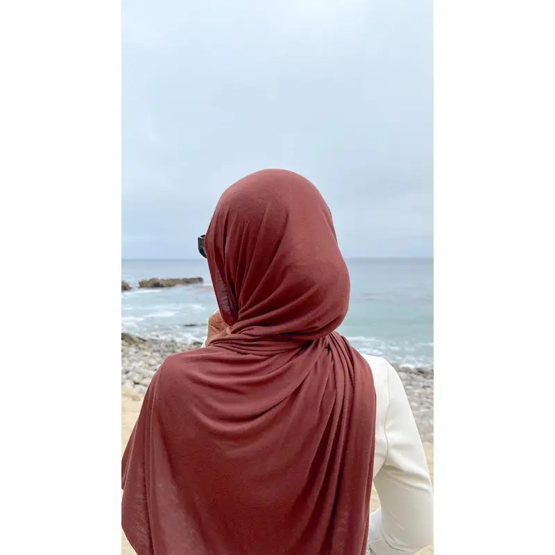 Luxury Jersey Hijab - Sandy Copper