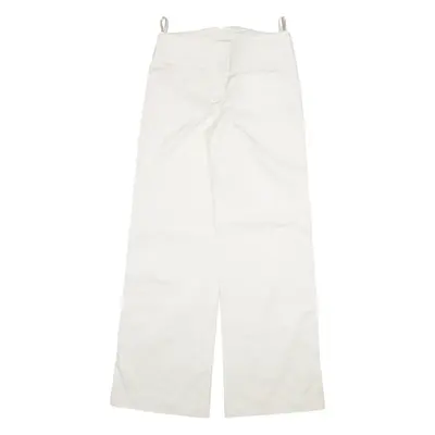 KAREN MILLEN Womens Trousers White Relaxed Wide-Leg W28 L34