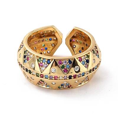 Colorful Cubic Zirconia Dome Ring for Her
