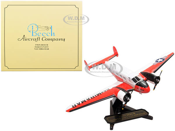 Beech UC-45J Expeditor (Twin Beech) Aircraft 51244 US Navy Naval Air Station Miramar - San Diego CA 1/72 Diecast Model Airpla...