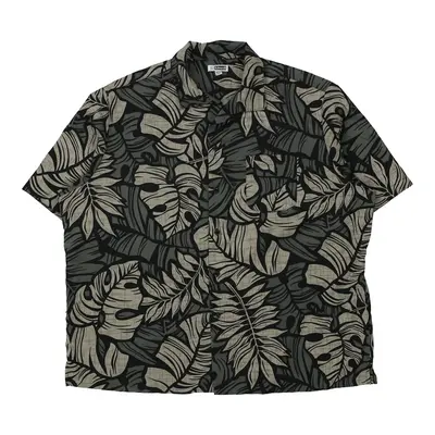 Edwards Floral Hawaiian Shirt - 2XL Green Polyester
