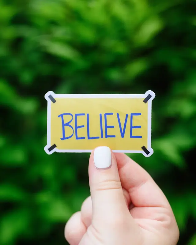 Believe poster sticker