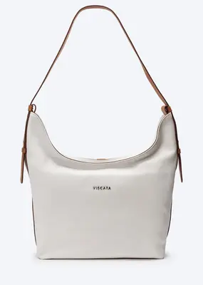 Cyprien Leather Crossed Body Handbag | Color: Cream