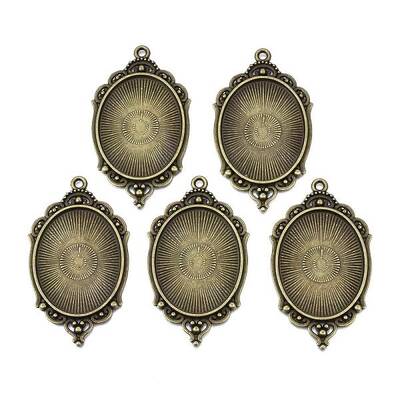 Tibetan Style Alloy Pendant Cabochon Settings