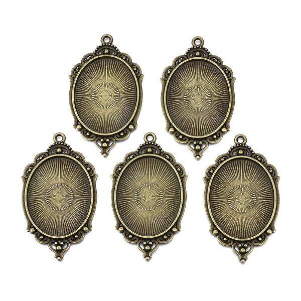 Tibetan Style Alloy Pendant Cabochon Settings