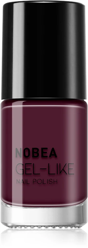 NOBEA Day-to-Day Gel-like nail polish gel effect color Maroon red #N46 6 ml