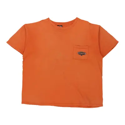 Jackson Tennessee Harley Davidson Graphic T-Shirt - 2XL Orange Cotton