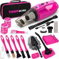 【Deals for You Days】THINKWORK Pink Portable Vacuum Cleaner Kit with 8000PA Cordless Rechargeable Handheld Vacuum Cleaner,...