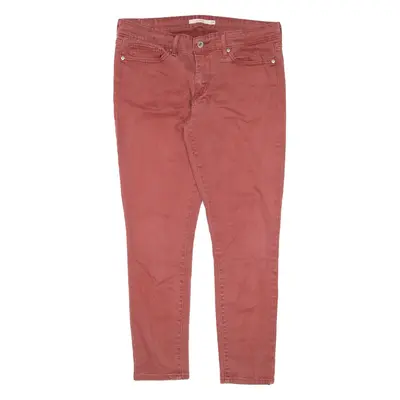 LEVI'S 711 Womens Trousers Red Slim Skinny W29 L25