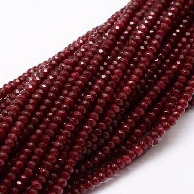 Dyed Natural Malaysia Jade Rondelle Beads Strands