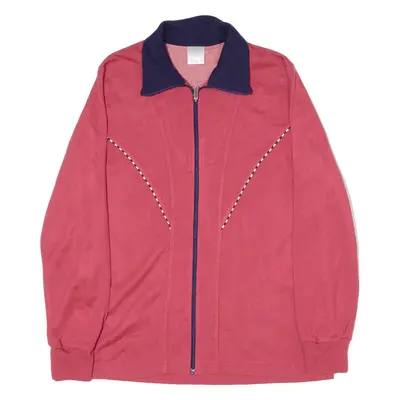 DANNECKER Womens Track Jacket Red 90s UK 20