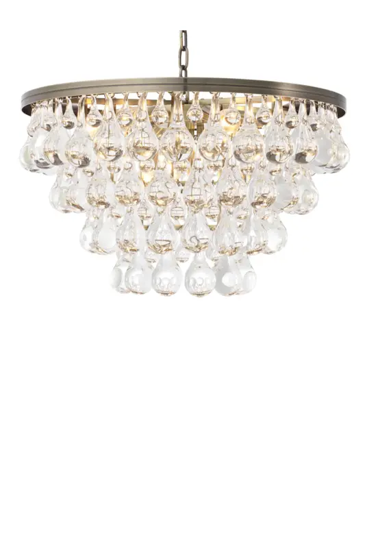 Brass Glass Drop Chandelier | Eichholtz Bolzano