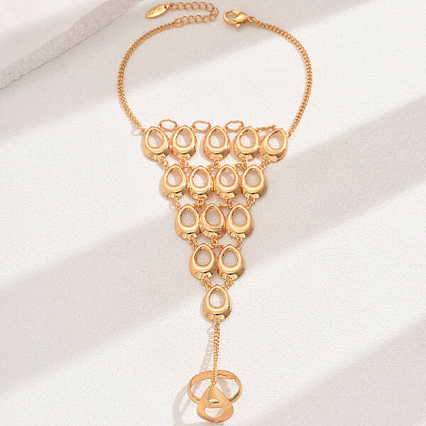 Vintage Classic Brass Ring Bracelets for Women