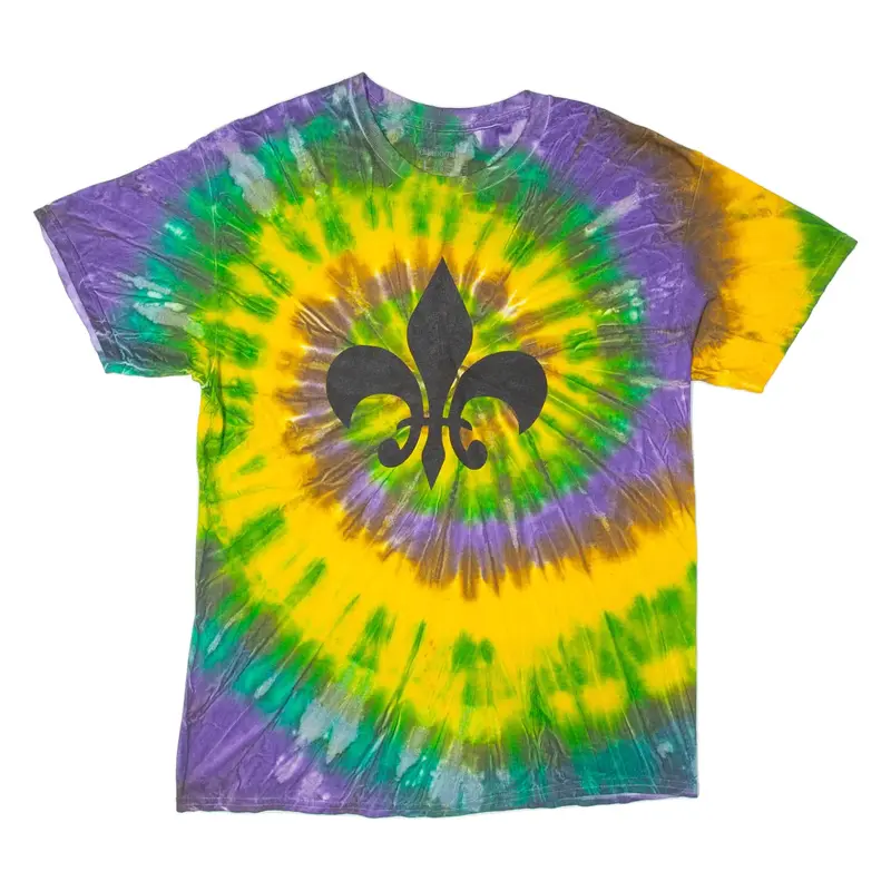 Mens Tie Dye T-Shirt Purple L