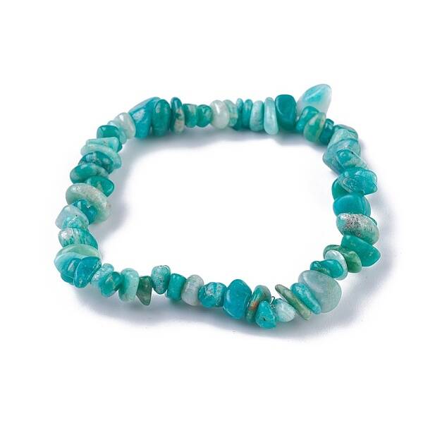 Natural Amazonite Beads Stretch Bracelets
