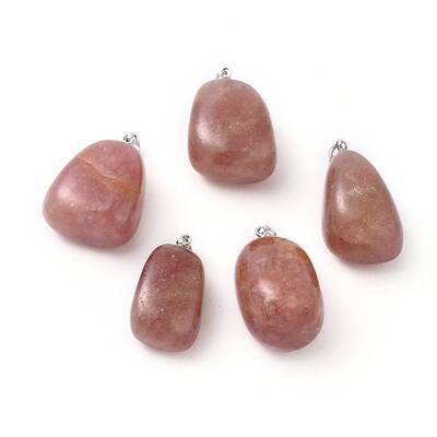 Natural Strawberry Quartz Pendants