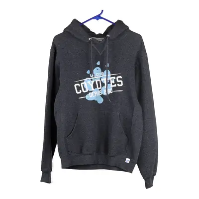 Russell Athletic Graphic Hoodie - Small Grey Cotton