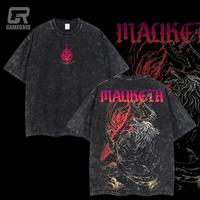 Retro Vintage Maliketh The Black Blade V1 Elden Ring Washed Cotton Tee Collection Game Heavyweight Washed T-Shirt Game Acid W...