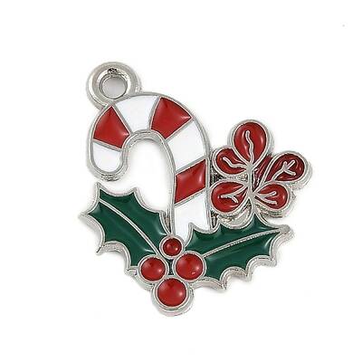 Christmas Theme Alloy Enamel Pendants