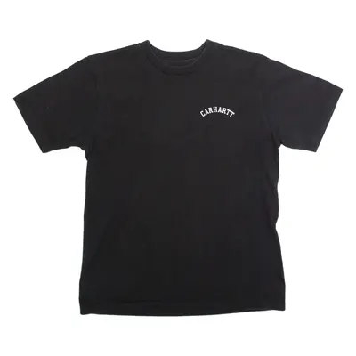 CARHARTT WIP University Script Mens T-Shirt Black Crew Neck M