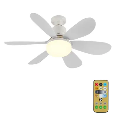 Socket Fan Light,Ceiling Fans with Lights and Remote, 3-Colors Dimmable 3 Speeds Light E26/E27 Bulb Compatible/Ceiling Fan fo...