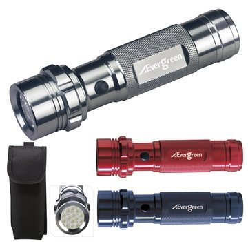 25 Promotional Aluminum LED Flashlight - 14 Ultra Bright LEDs