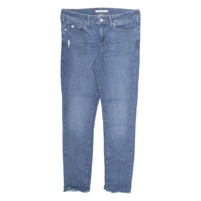 LEVI'S 711 Womens Jeans Blue Regular Skinny Stone Wash W28 L26