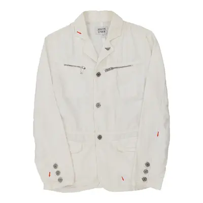 Age 12 Armani Jacket - Large White Cotton | Size: large