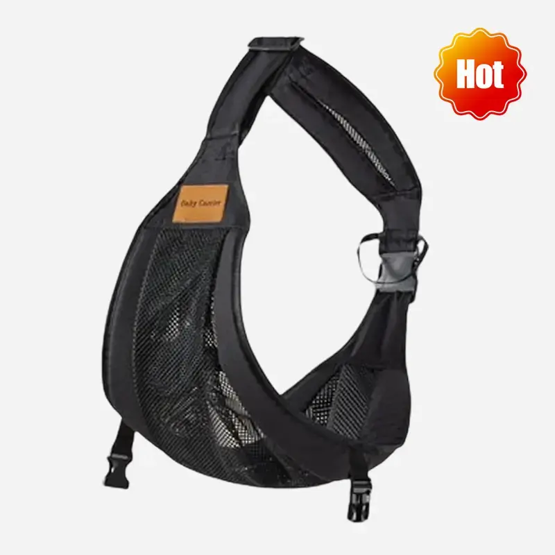 Breathable Baby Wrap Carrier - Lightweight Secure & Easy to Wear, Premium Cotton & 3D Mesh, Hands-Free, Improved Neck Support...