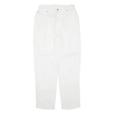 LAURA BIAGIOTTI Womens Trousers White Regular Tapered Linen W27 L27