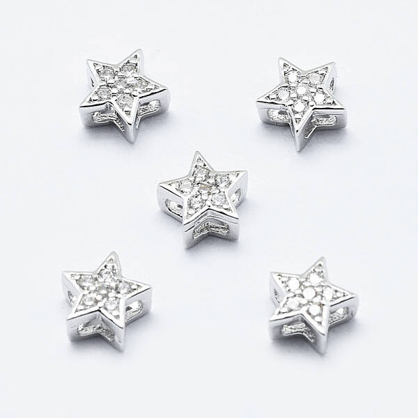 Brass Micro Pave Cubic Zirconia Pendants