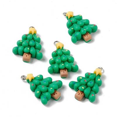 Christmas Theme Opaque Resin Pendants