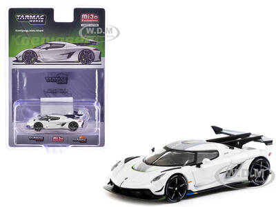 Koenigsegg Jesko Attack White Metallic with Tarmac Cards \