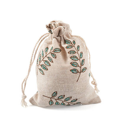 Polycotton(Polyester Cotton) Packing Pouches Drawstring Bags