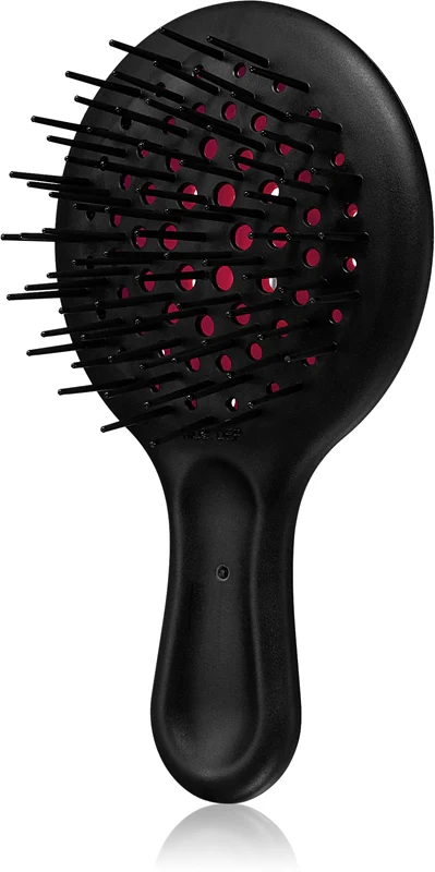 Janeke Silicon Line small flat brush 15.5 x 9 x 3.5 cm black and red
