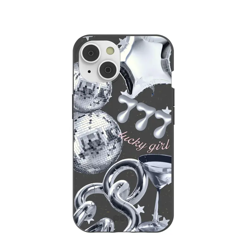 Black Cosmic Luck iPhone 14/16e Case